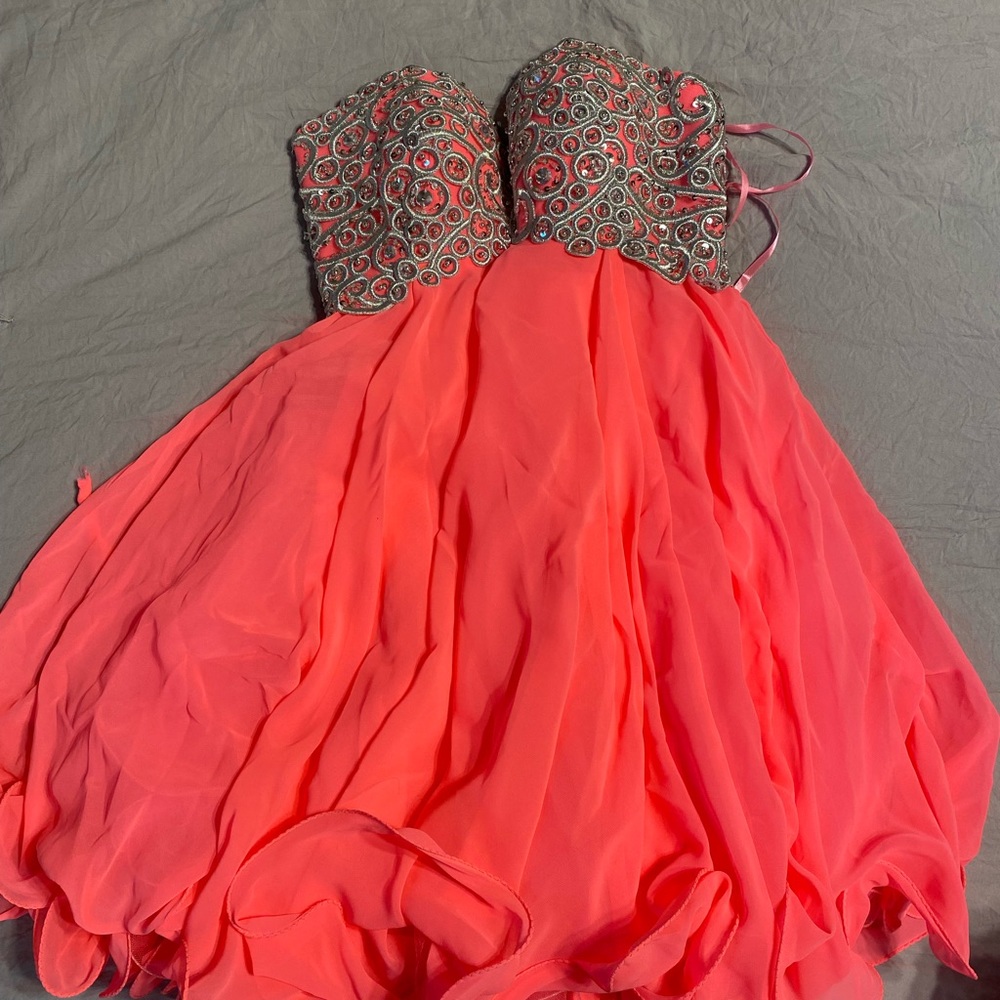 Bright pink formal dress